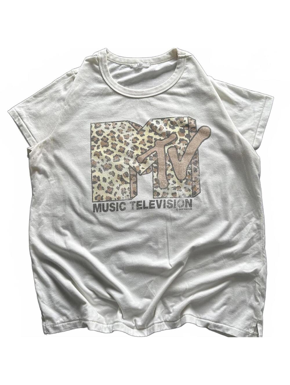 MTV Leopard Print Graphic Tee